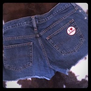 I Heart Cowboys Hollister Jean cut off shorts
